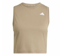 adidas Women's Train Essentials Boxy Workout Tank Shirt, Khaki Six, L