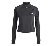 adidas Women's Train Essentials Minimal Branding 1/4-Zip Cover Up, black, XL