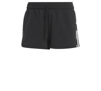 adidas Women's Train Essentials Train Cotton 3-Stripes Pacer Shorts, Black/White, XL