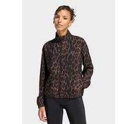 adidas Women's Training 3 Stripe Printed Jacket, Brown, Size S, Women Brown