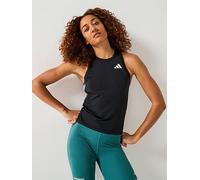 adidas Women's Train Essentials 3-Stripes Workout Tank, Black/White, XXL