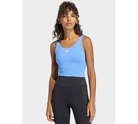 adidas Women's Training 3 Stripe Tank, Blue, Size M, Women Blue