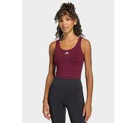 adidas Women's Training 3 Stripe Tank- Maroon, Maroon, Size S, Women Maroon