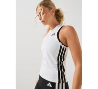 adidas Womens Training 3 Stripe Workout Essentials Tank, White, Size S, Women White