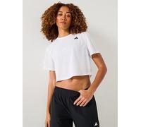 adidas Women's Train Essentials Boxy Workout Shirt, White, M