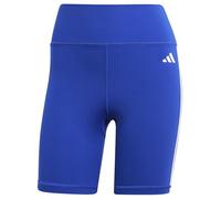 adidas Women's Training Essentials 3-Stripes High-Waisted Short Leggings, semi Lucid Blue, M