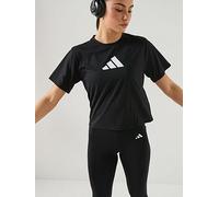 adidas Women's Workout Essentials Big Performance Logo Training Shirt, Black, XL