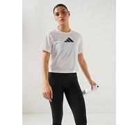 adidas Women's Workout Essentials Big Performance Logo Training T-Shirt, White, M