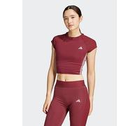 adidas Womens Training Hyperglam Crop T-Shirt, Shadow Red, Size Xl, Women Hadow Red