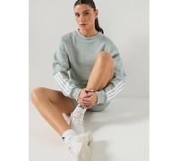 Adidas Hyperglam 3 Stripes Cropped Crewneck Sweatshirt Grey L Women