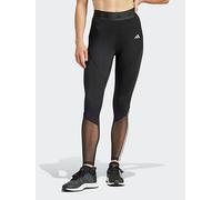 adidas Womens Training Hyperglam Tights - Black, Black/White, Size L, Women Black/White