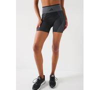 adidas Womens Training Knit 5inch Bike Shorts, Black/Grey Six, Size Xs, Women Black/Grey Six