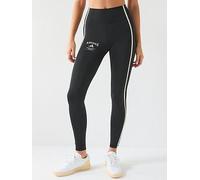adidas Womens Training Legacy Tights - Black/Chalk White, Black/Chalk White, Size L, Women Black/Chalk White