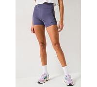 adidas Womens Training Optime 3 Stripe 5Inch Bike Shorts, Preloved Violet, Size M, Women Preloved Violet