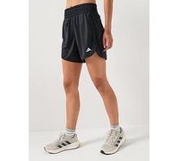 adidas Womens Training Pacer Knit High Wait Shorts, Black, Size 2Xl, Women Black