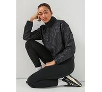 adidas Womens Training Printed Polarfleece, Black, Size M, Women Black