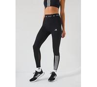 adidas Womens Training Tech Fit 3 Stripe 7/8 Tights, Black, Size M, Women Black