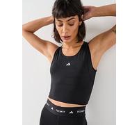 adidas Women's Techfit Cropped Training Tank Top Shirt, Black, XS