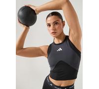 adidas Women's Techfit Workout Color Block Tank, Black/Carbon, L
