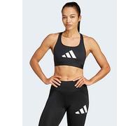 Adidas Powerreact Big Logo Graphic Sports Bra Black XS Woman