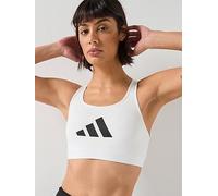 Adidas Powerreact Big Logo Graphic Sports Bra White L Woman