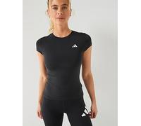 Adidas Power Essentials Workout Contour Short Sleeve T-shirt Black S Woman
