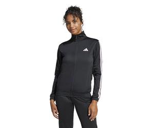 adidas Women's Tricot 3-Stripes Tracktop Sweatshirt, black/clear pink, S Short