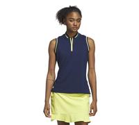 adidas Women's Ultimate365 Quarter-Zip Sleeveless Polo Shirt, Collegiate Navy, M