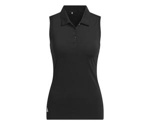 adidas Women's Ultimate365 Solid Sleeveless Polo Shirt, Black, L