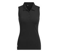 Adidas Women's Ultimate365 Solid Sleeveless Polo Shirt, Black, M