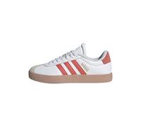 adidas Women's VL Court 3.0 Shoes, Cloud White/Preloved Scarlet/Gold Metallic, 4.5 UK