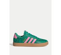 adidas Women's VL Court 3.0 Shoes - Court Green/Bliss Pink/Gold Metallic - Size: UK 7