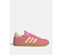 adidas Women's VL Court 3.0 Shoes - Pink Fusion/Powder Yellow/Gold Metallic - Size: UK 6