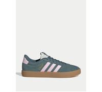 adidas Women's VL Court 3.0 Shoes - Preloved Teal/Clear Pink/Gold Metallic - UK 4 - Blue