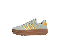 adidas Women's VL Court Bold Shoes, Linen Green/Crew Orange/Hi-Res Yellow, 4.5 UK