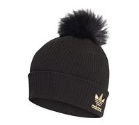 adidas Women's W Fur Pom Beani Hat, black/metallic gold, XL UK