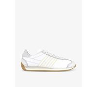 Adidas Womens White Offwhite Country Og Brand-stamp Leather Low-top Trainers Eur 40.5 / 7.5 Uk Women