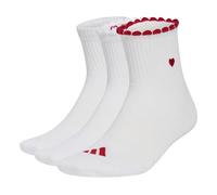 adidas Women's Womens Graphic Sock 3 Pair Pack Socks, white/better scarlet/black, L