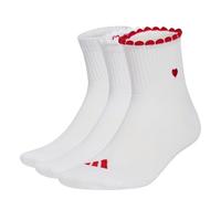 adidas Women's Womens Graphic Sock 3 Pair Pack Socks, white/better scarlet/black, L