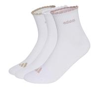 adidas Women's Womens Quarter Sock 3 Pair Pack Socks, white/wonder beige/wonder taupe/Dual Lilac, S