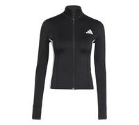 adidas Women's Workout Essentials 3-Stripes Zip Through Jacket, black/white, XS
