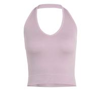 adidas Women's Workout Essentials Knit Halterneck T-Shirt, preloved fig, L