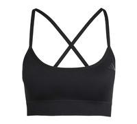 adidas Women's Workout Essentials Knit Light Support Padded Bra, Black, XL