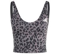 adidas - Women's Workout Essentials Leopard Print Tank - Sports bra size XL, grey
