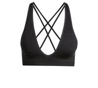 adidas Women's Workout Essentials Seamless Knit Light Support Bra, Black, S