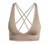 adidas Women's Workout Essentials Seamless Knit Light Support Bra, Chalky Brown, M