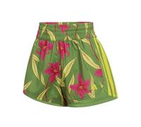adidas Women's x Farm PIO Pacer Shorts, Crew Green/Bahia Magenta/Unity Lime, XS
