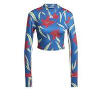 adidas Women's x FARM RIO TRAINING LONG SLEEVE, dark marine/tactile red/white, M