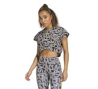 adidas Women's x Farm Rio Training Tank TOP, Black/Crystal Linen/Unity Lime, XS