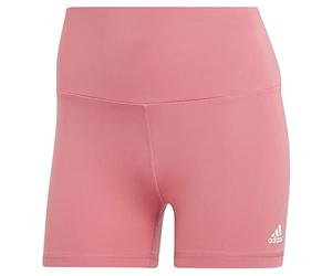 adidas Women's Yoga Essentials High-Waisted Short Leggings, Pink Strata, XL